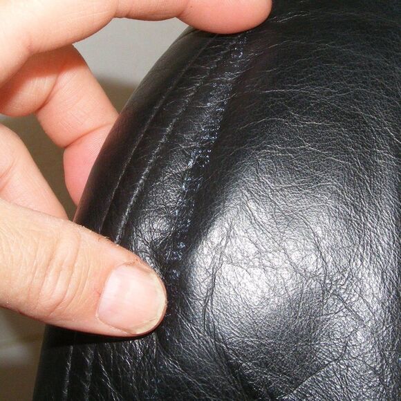 BECHAMEL Leather Jacket, M, Black, Vintage, Shoulder pads, long sleeves… - Picture 11 of 13